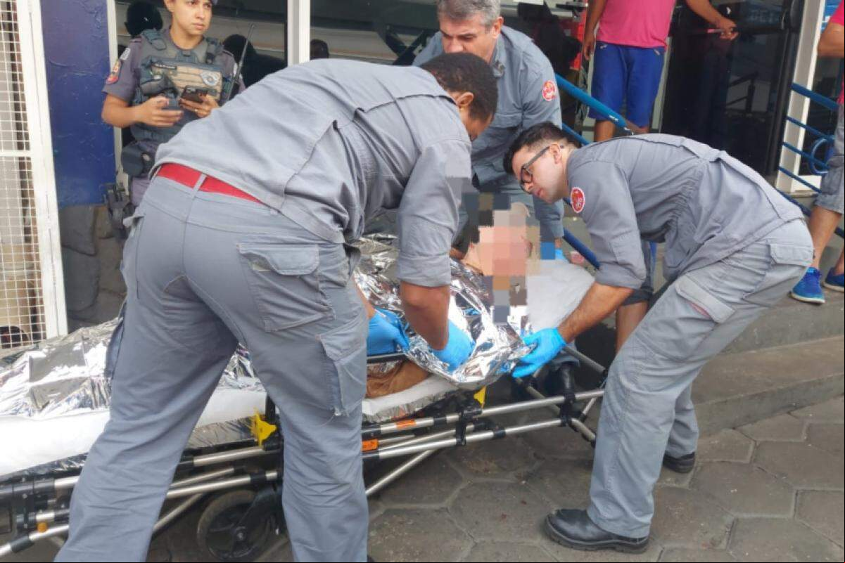 Homem foi socorrido pelo Corpo de Bombeiros para a Santa Casa de Franca